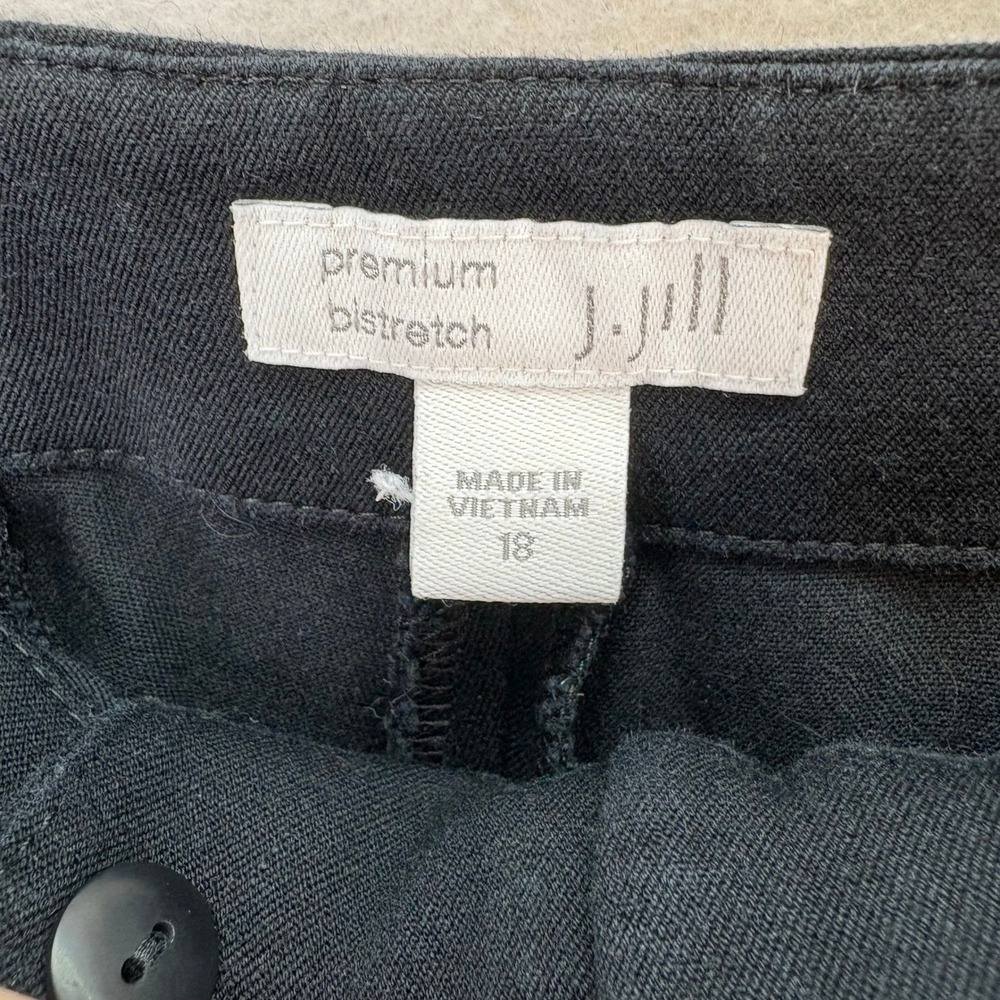 J. Jill Women's Sz 18 Black Premium BiStretch Pants Flat Front Career Casual - Picture 5 of 7